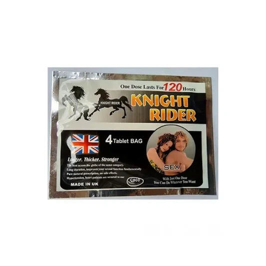 Knight Rider Timing Tablets For Men- 4 Tabs Original Product Front View - OnlineExpo.pk