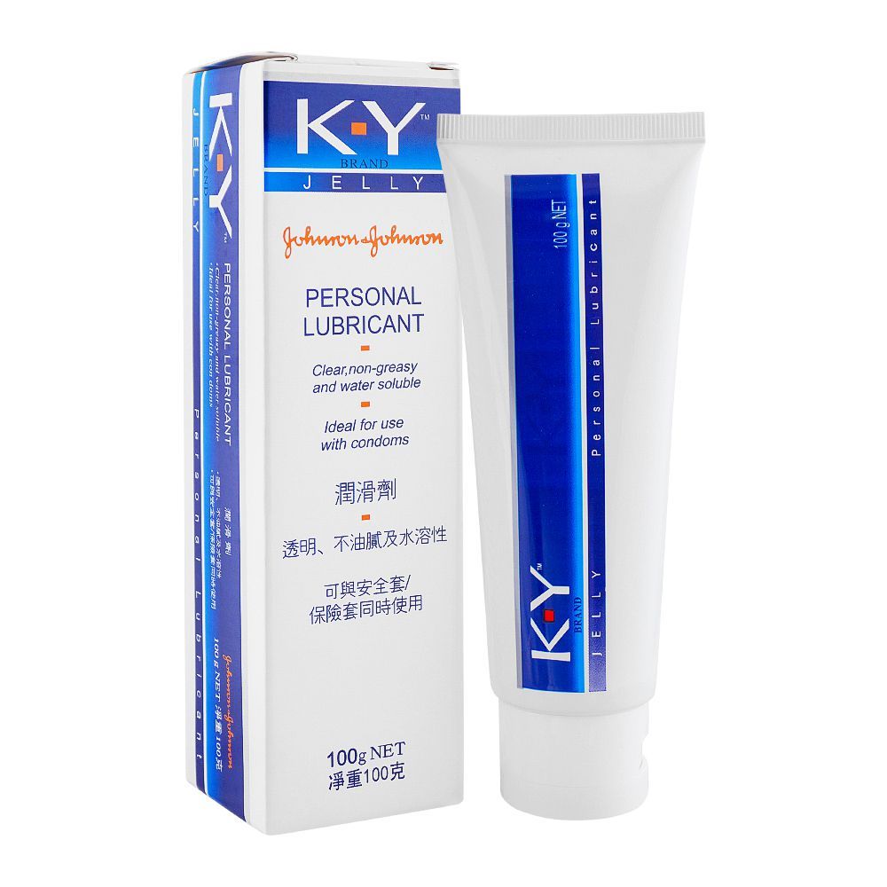 KY Personal Lubricant Jelly, 100g Original Product Front View - OnlineExpo.pk