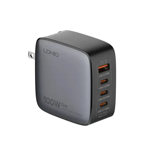 LDNIO Q408 100W GaN Super Fast Charger Original Product Front View - OnlineExpo.pk