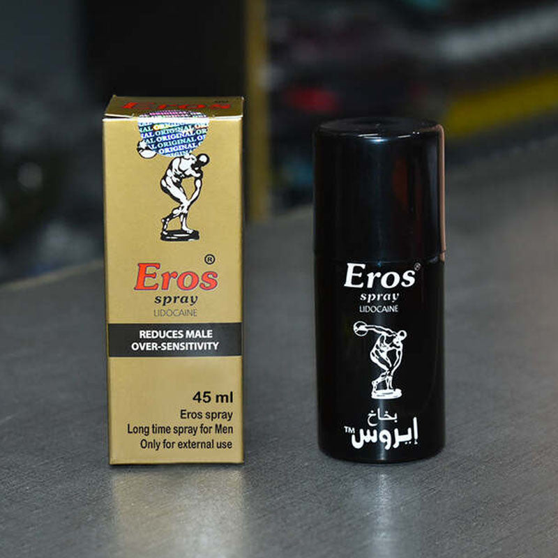 Eros Delay Timing Spray For Men Original Product Front View - OnlineExpo.pk
