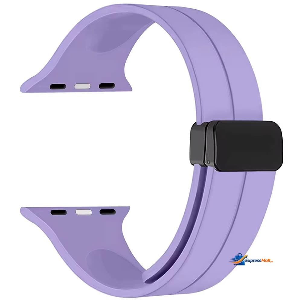 Apple Watch Magnetic D-Buckle Silicone Sport Band – 42mm/44mm/45mm/49mm (Series 1–11, SE &amp; Ultra) View 9 - OnlineExpo.pk