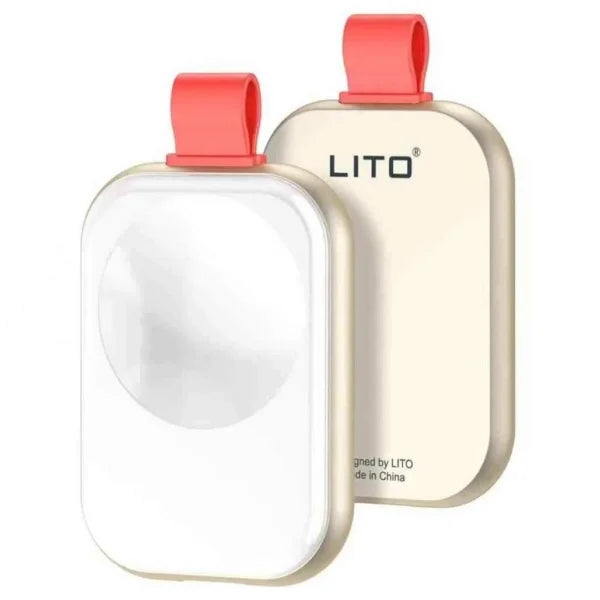 LITO LC03 Magnetic Wireless Watch Charger (White) | Magnetic Wireless Apple Watch Charger – LITO Original Product Front View