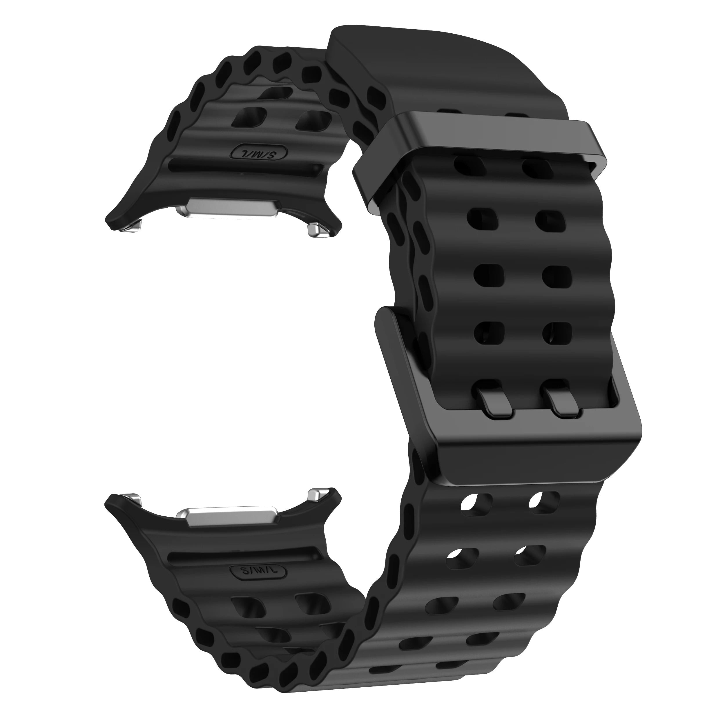 Soft Loop Silicone Bracelet for Samsung Galaxy Watch 7 Ultra 47mm Sports Men Strap for Watch ULTRA7 47mm NO Gaps Curved End