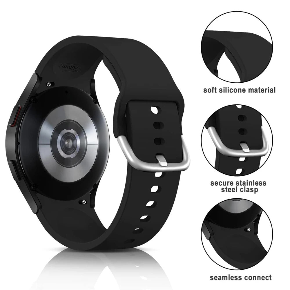 Samsung Galaxy Watch 6/5/4 & 5 Pro Sport Loop Silicone Strap – Adjustable Band (40mm / 43mm / 45mm / 47mm) View 3