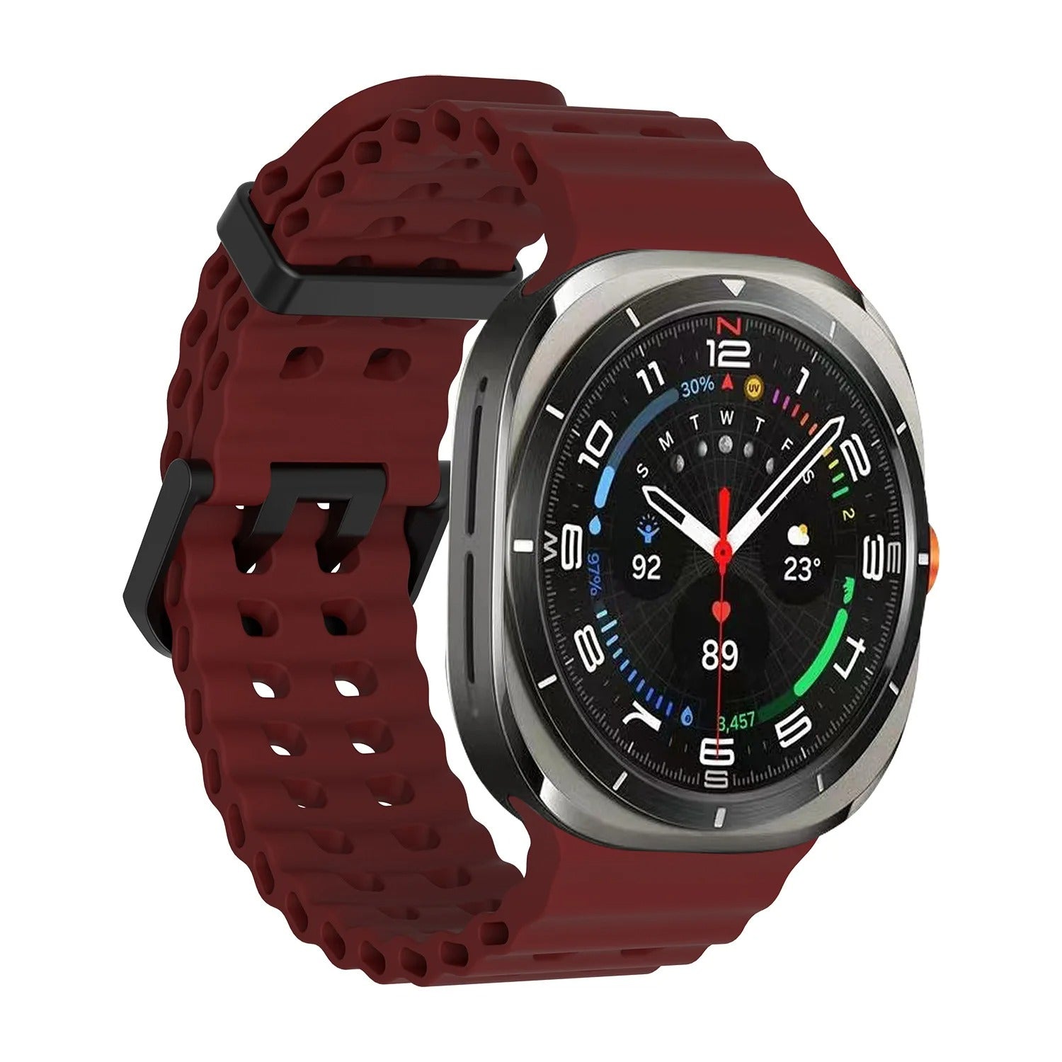 Soft Loop Silicone Bracelet for Samsung Galaxy Watch 7 Ultra 47mm Sports Men Strap for Watch ULTRA7 47mm NO Gaps Curved End