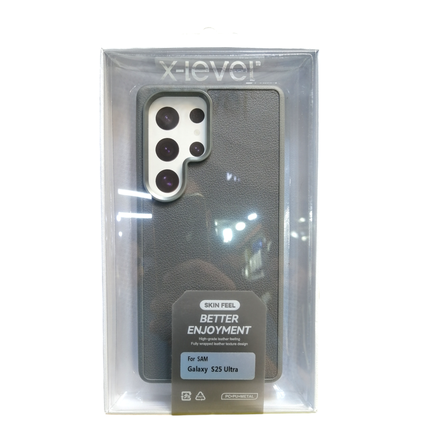 Samsung Galaxy S26 Ultra / S25 Ultra / S24 Ultra X-Level Better Enjoyment Skin Feel Series Leather Case View 8 - OnlineExpo.pk