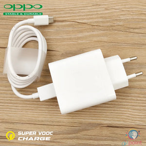 Realme 45watt SUPERVOOC Charger + Usb to type C Cable show SUPER VOOC option & ultra fast charging in oppo , realme and one plus mobile Available View 2 - OnlineExpo.pk
