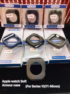 Rugged Armor Soft Cover Case Compatible with Apple Watch Series 10 46mm Apple Watch Series 11 46mm, Full Protection Military Grade, Soft Flexible View 6 - OnlineExpo.pk
