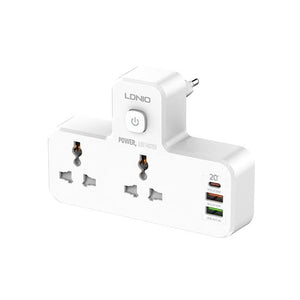 LDNIO SC2311 2 AC Outlets Portable Extension Power Socket View 2 - OnlineExpo.pk