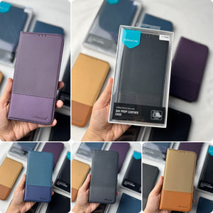 Nillkin Leather Book Case with Card Slot – iPhone & Samsung | Flip Cover with Magnetic Closure Original Product Front View