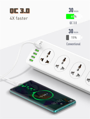 LDNIO SC10610 10-Outlet Power Strip View 4 - OnlineExpo.pk