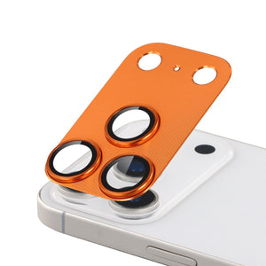 iPhone 17 Pro / Pro Max Aluminum Alloy Camera Lens Protector – Orange / Blue / Grey Original Product Front View