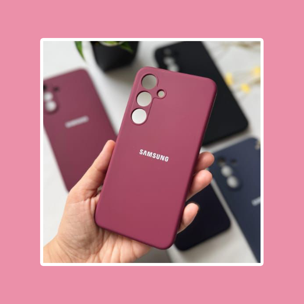 Samsung Galaxy Liquid Silicone Cases - Soft Touch Plum Original Product Front View - OnlineExpo.pk