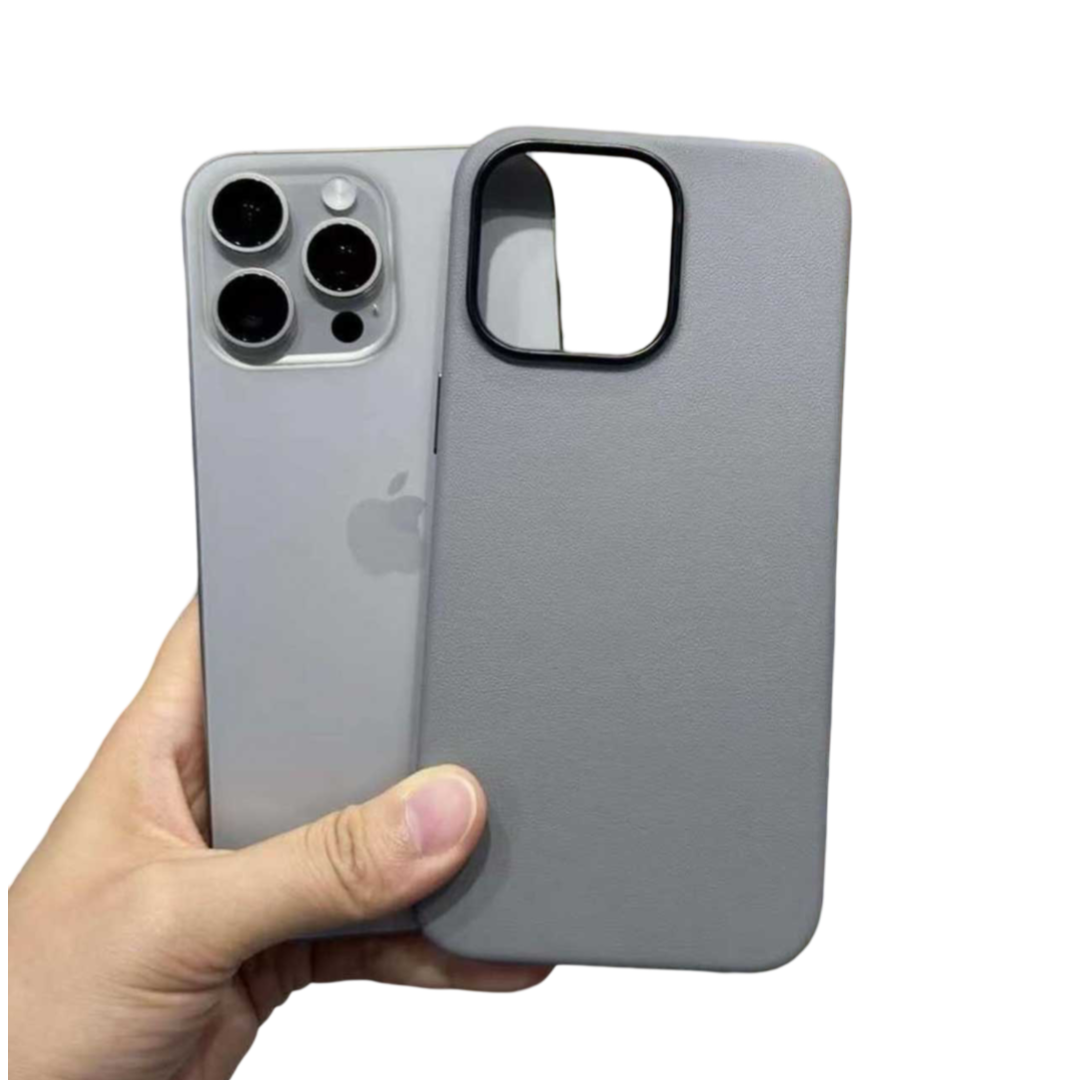 iPhone 16 Pro KZDOO Noble Collection Leather Case Original Quality Full Coverage Mobile Phone Back Cover - Natural Titanium