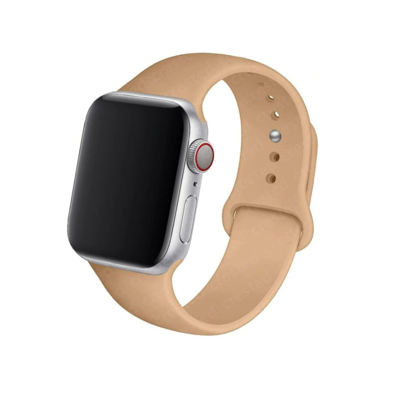 Apple Watch 42mm-44mm-45mm Premium Rubber Strap - Walnut Original Product Front View - OnlineExpo.pk